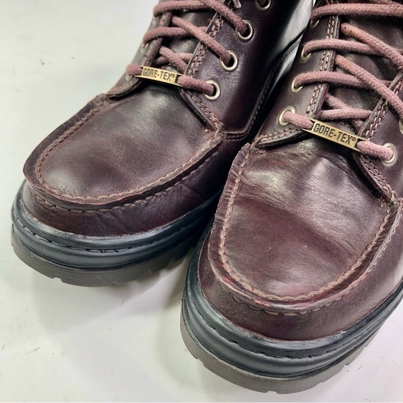 Timberland lace up boots gore-tex mahogany brown leather 8 - Picture 6 of 9
